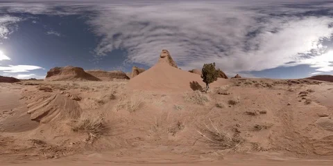 8k 360VR - Open Desert Valley Landscape - Scene 2 Stock Footage