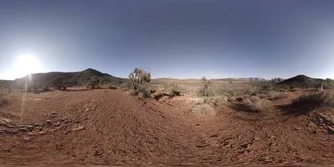 8K 360VR OverLook of red rocks nature valley Stock Footage 106429099