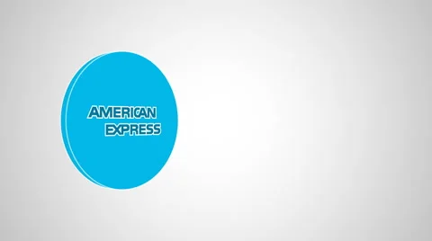 8k - 3D American express icon logo symbol Stock Footage 68655796
