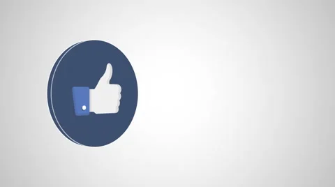 8k - 3D facebook like button icon logo symbol Stock Footage 68650911