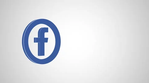 8k - 3d Facebook icon logo symbol Stock Footage 68656013