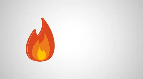 8k - 3d fire tinder icon logo symbol Stock Footage 68656445