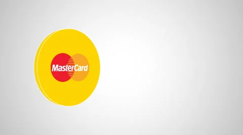 8k - 3D MasterCard icon logo symbol Stock Footage 68655555