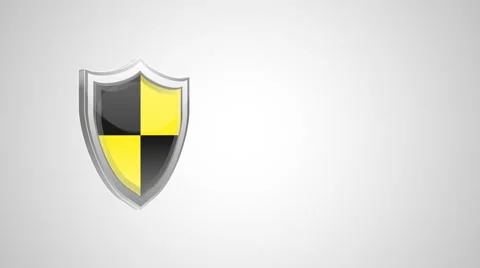 8k - 3D shield icon logo symbol Stock Footage 68656728