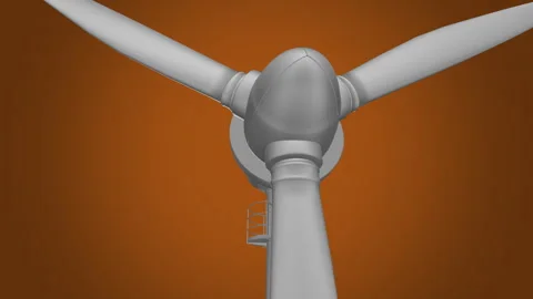 8k-3d Wind power station Stock Footage 314061937