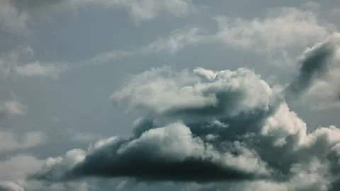 8K 50fps Time-Lapse Dark and Moody Storm Clouds Moving Right to Left Stock Footage 319072016