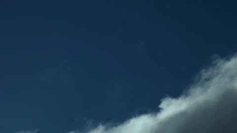 8K 59.94fps Time-Lapse Dynamic Cloud Front Against Deep Blue Sky Stock Footage 321936009