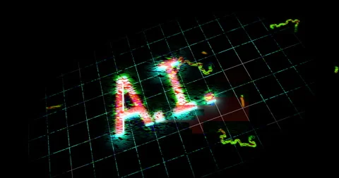 8K 60p AI Glitch Screen Concept Takeover Vidéo 342736035