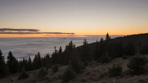 8K Above the clouds with sunset colors Stock Footage 119150588