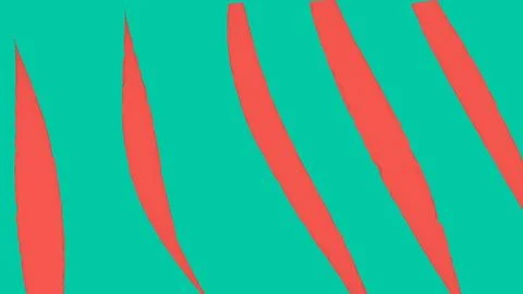 8K Abstract 3D Render with Striped Geometric Shapes Illustrazione stock