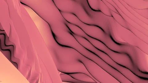 8K Abstract 3D Render with Striped Geometric Shapes Stock Illustration