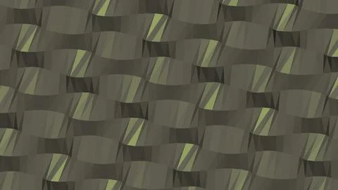 8K Abstract 3D Render with Striped Geometric Shapes Illustrazione stock
