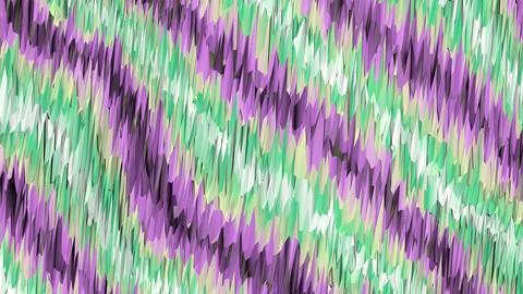 8K Abstract 3D Render with Striped Geometric Shapes Stock Illustration