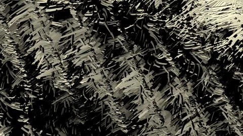 8K Abstract 3D Render with Striped Geometric Shapes Stock Illustration