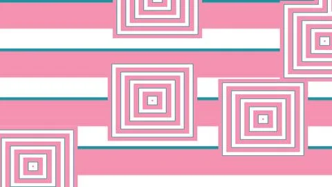8K Abstract 3D Render with Striped Geometric Shapes Illustrazione stock