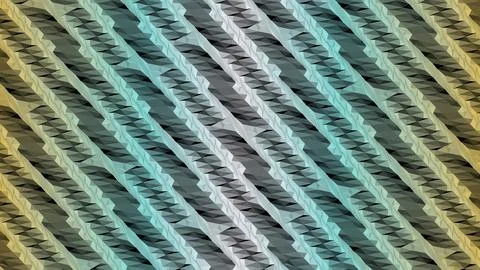 8K Abstract 3D Render with Striped Geometric Shapes Stock Illustration