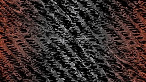 8K Abstract 3D Render with Striped Geometric Shapes Illustrazione stock