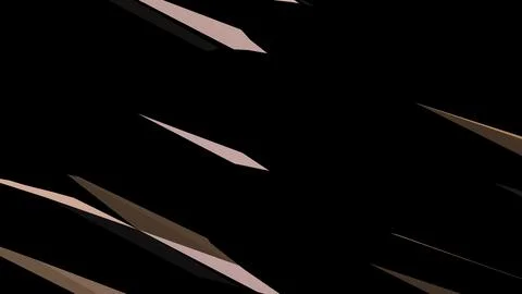 8K Abstract 3D Render with Striped Geometric Shapes Stock Illustration