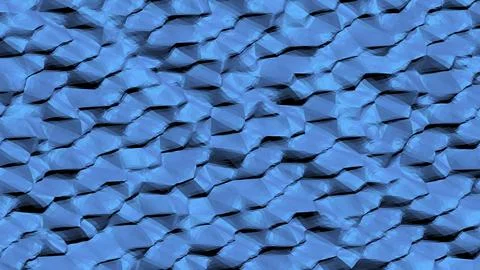 8K Abstract 3D Render with Striped Geometric Shapes Stock Illustration