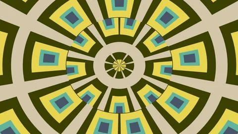 8K Abstract 3D Render with Striped Geometric Shapes Illustrazione stock
