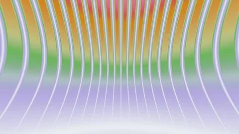 8K Abstract 3D Render with Striped Geometric Shapes Stock Illustration