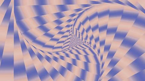 8K Abstract 3D Render with Striped Geometric Shapes Illustrazione stock