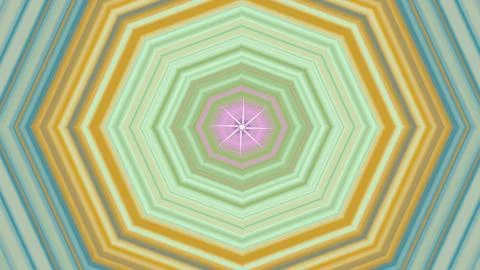 8K Abstract 3D Render with Striped Geometric Shapes Illustrazione stock