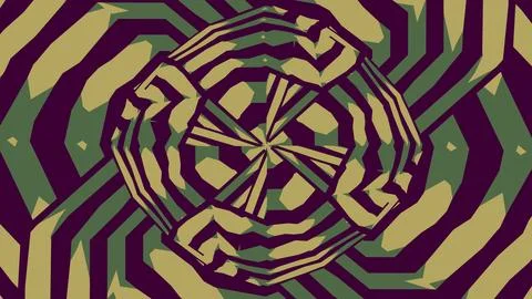 8K Abstract 3D Render with Striped Geometric Shapes Stock Illustration