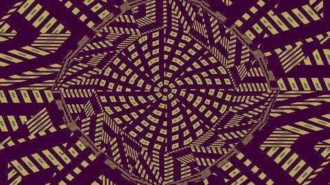 8K Abstract 3D Render with Striped Geometric Shapes Illustrazione stock