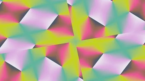 8K Abstract 3D Render with Striped Geometric Shapes Stock Illustration