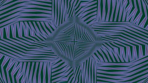 8K Abstract 3D Render with Striped Geometric Shapes Stock Illustration
