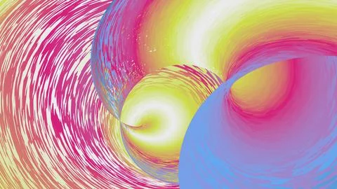 8K Abstract 3D Render with Striped Geometric Shapes Illustrazione stock