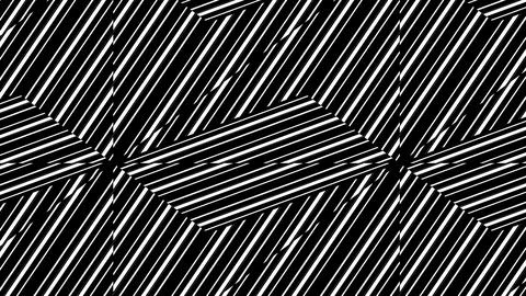 8K Abstract 3D Render with Striped Geometric Shapes Illustrazione stock