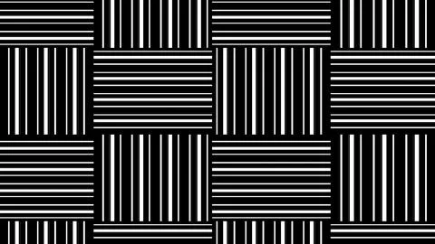 8K Abstract 3D Render with Striped Geometric Shapes Illustrazione stock