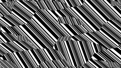 8K Abstract 3D Render with Striped Geometric Shapes Stock Illustration