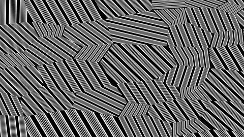 8K Abstract 3D Render with Striped Geometric Shapes Stock Illustration