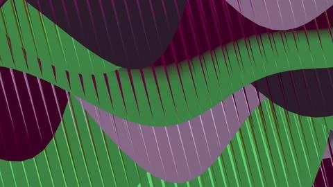 8K Abstract 3D Render with Striped Geometric Shapes Stock Illustration