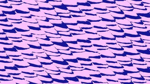 8K Abstract 3D Render with Striped Geometric Shapes Illustrazione stock