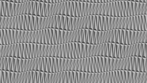 8K Abstract 3D Render with Striped Geometric Shapes Illustrazione stock
