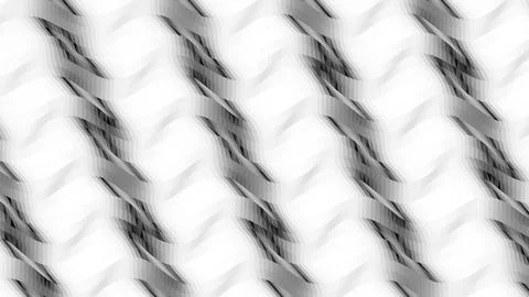 8K Abstract 3D Render with Striped Geometric Shapes Illustrazione stock
