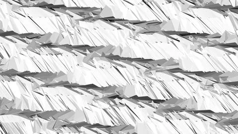 8K Abstract 3D Render with Striped Geometric Shapes Stock Illustration