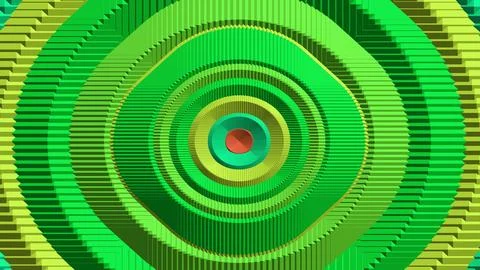 8K Abstract 3D Render with Striped Geometric Shapes Stock Illustration