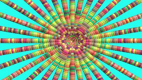 8K Abstract 3D Render with Striped Geometric Shapes Stock Illustration