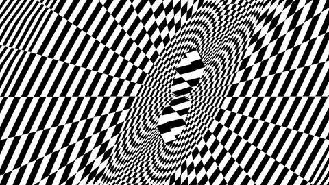 8K Abstract 3D Render with Striped Geometric Shapes Illustrazione stock