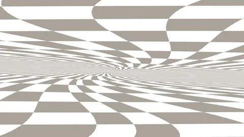 8K Abstract 3D Render with Striped Geometric Shapes Stock Illustration