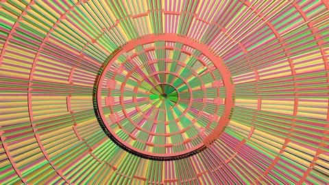 8K Abstract 3D Render with Striped Geometric Shapes Stock Illustration