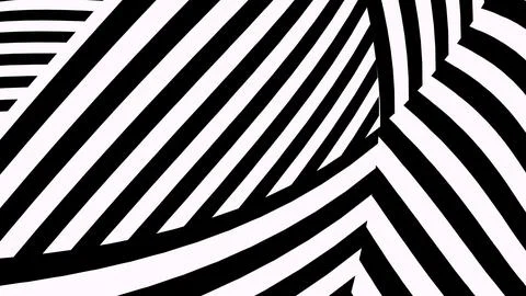 8K Abstract 3D Render with Striped Geometric Shapes Stock Illustration