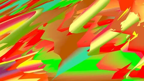 8K Abstract 3D Render with Striped Geometric Shapes Stock Illustration