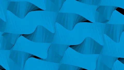 8K Abstract 3D Render with Striped Geometric Shapes Illustrazione stock