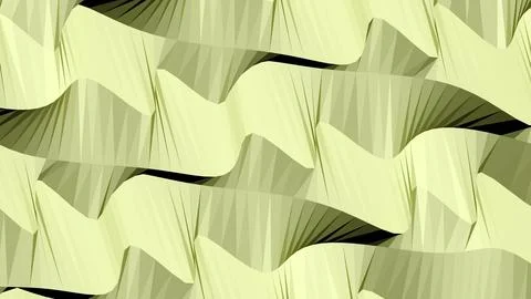 8K Abstract 3D Render with Striped Geometric Shapes Stock Illustration